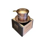 Phin nhôm hoa văn Trung Nguyên nâu có hộp giấy